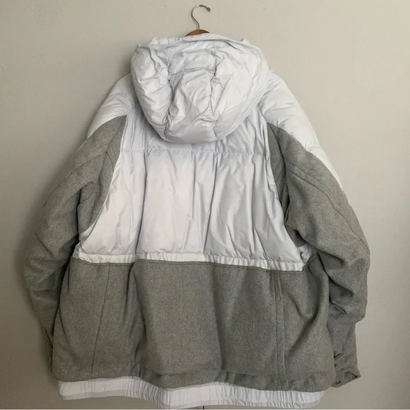 Men’s Nike X Sacai Puffer 800 Fill Down Coat Quilted Jacket Gray XXL NEW!